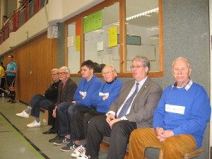 (von links Jürgen Sander, Arnold Helmke, Jan-Ole Wandersee, Horst-Dwenger, Bürgermeister Herr Kütbach, Wolfgang Mann)